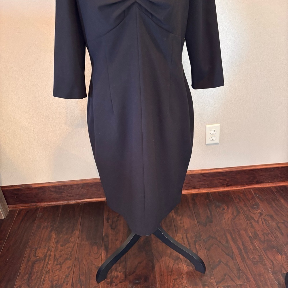 Calvin Klein Black Sheath Dress, size 12, CareerWear Professional LBD Office - Picture 7 of 14
